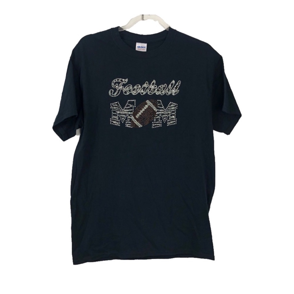 Football mom rhinestone t shirt sport mom size M